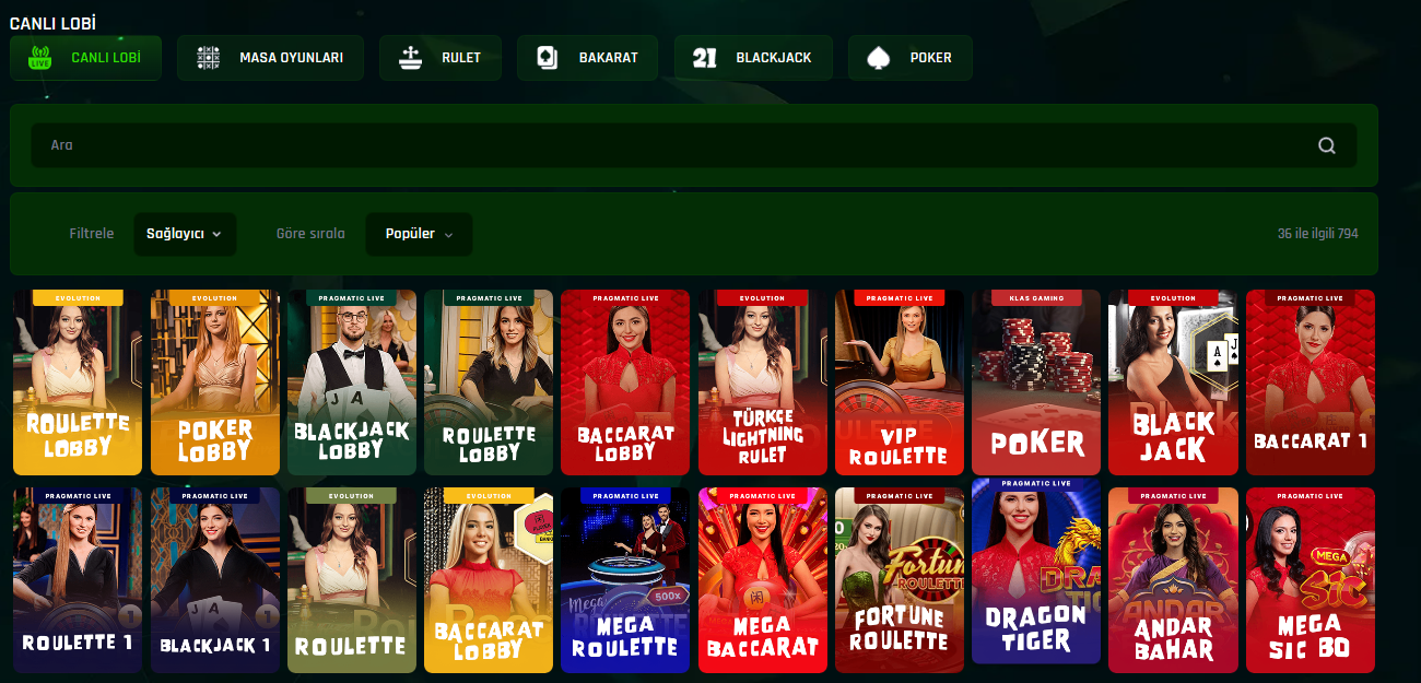 Pelitbet Canlı Casino